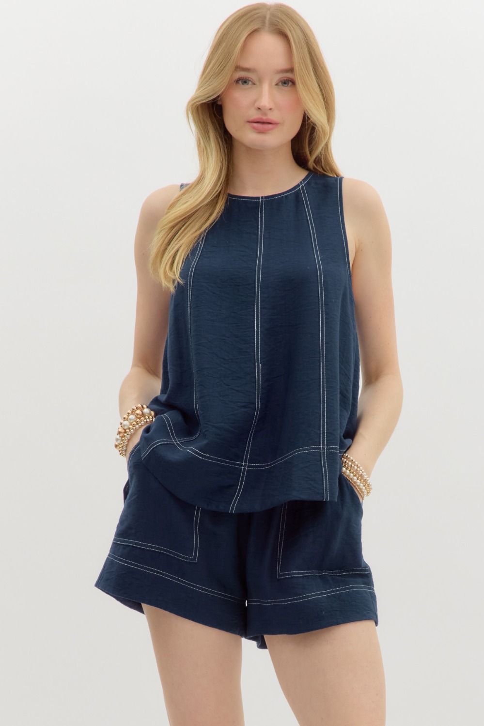 The Sarlie Stitched Tank/ FINAL SALE