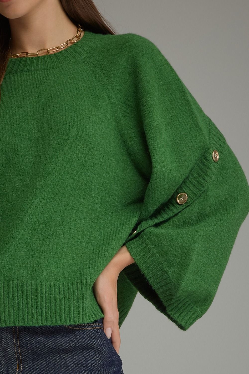 The Brentley Button Sweater