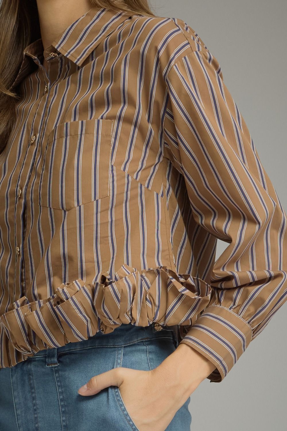 The Rala Ruffle Button Down