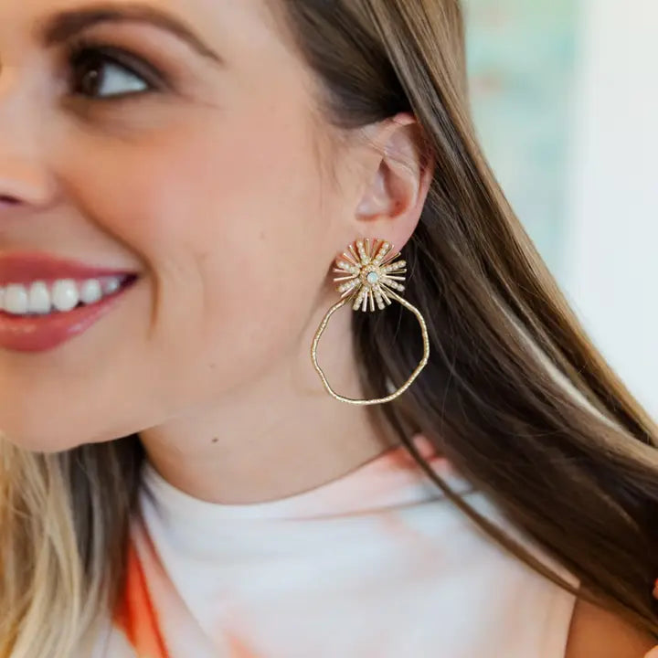 The Opal Sunburst Hoops