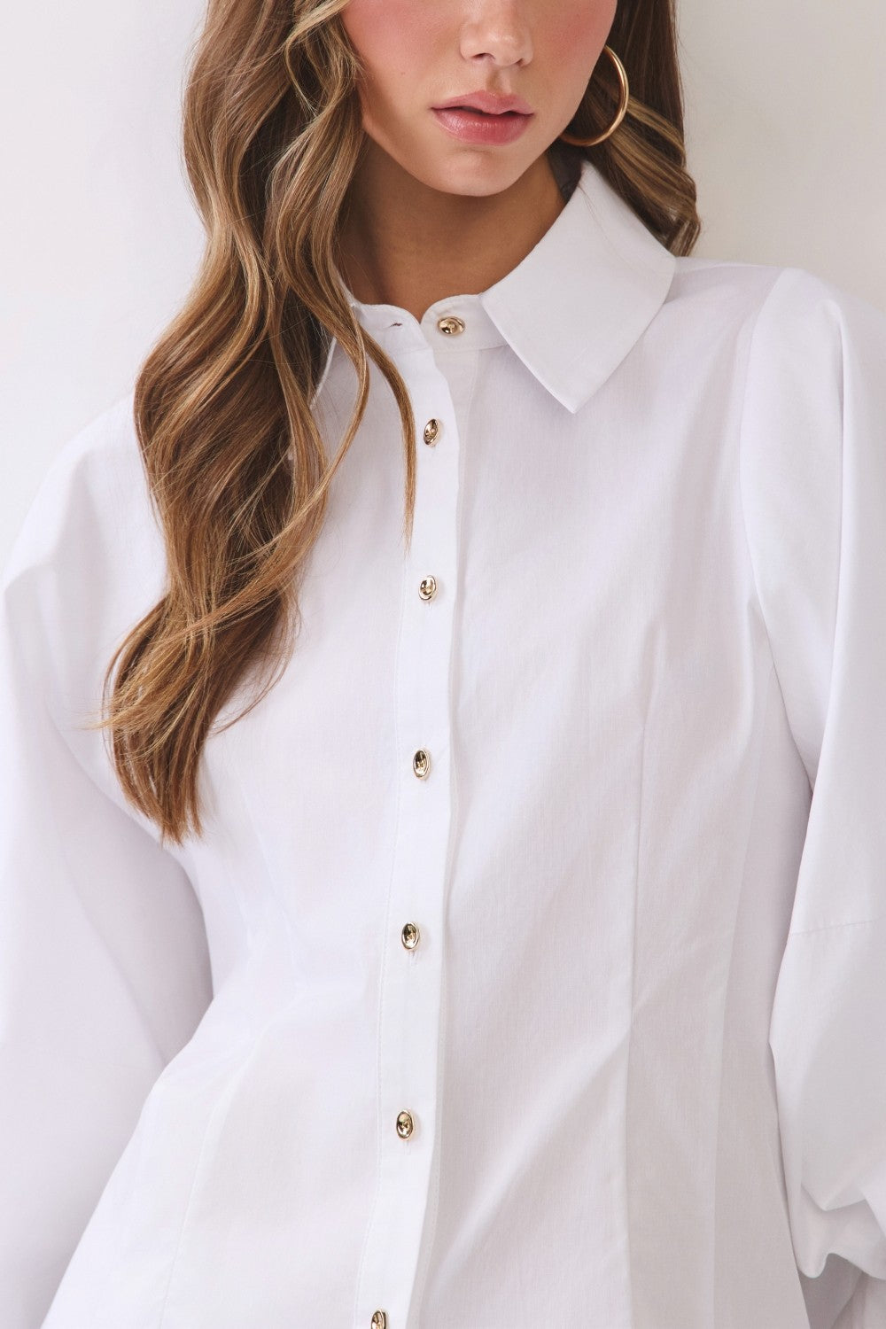 The Gold Button Statement Top