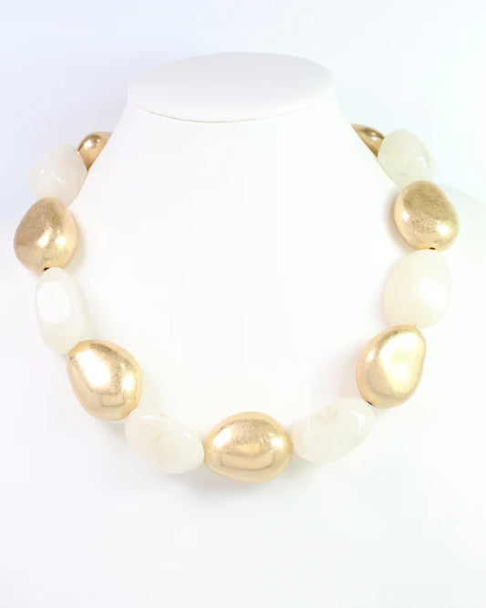 The Alfred Beaded Necklace/ Ivory