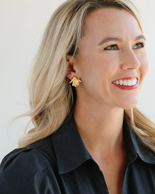 Susan Shaw/ Feather Cuff Earrings