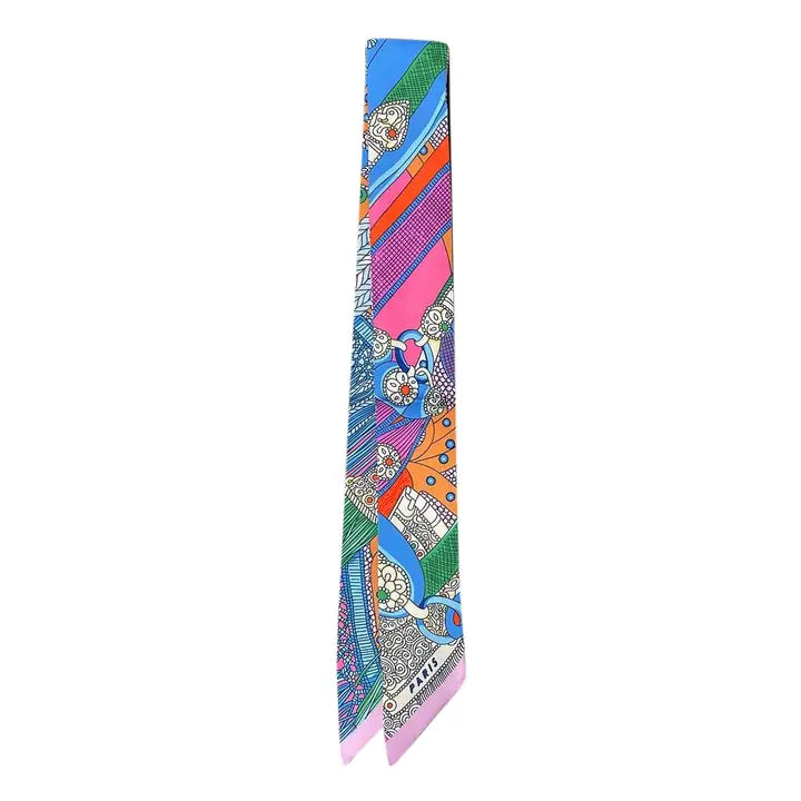 The Knotted Multi Print Scarf Necklace