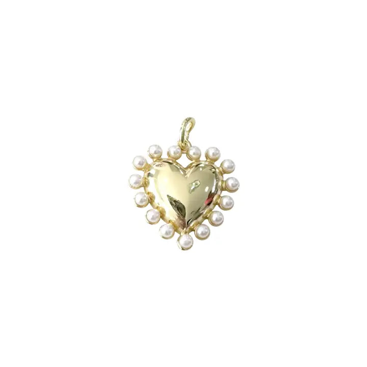 The Pearl Heart Charm