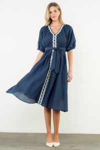 The Tolia Textured Midi Dress