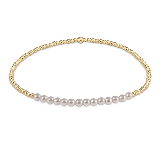 ENewton/ Gold Bliss 2MM Bead Bracelet-Pearl