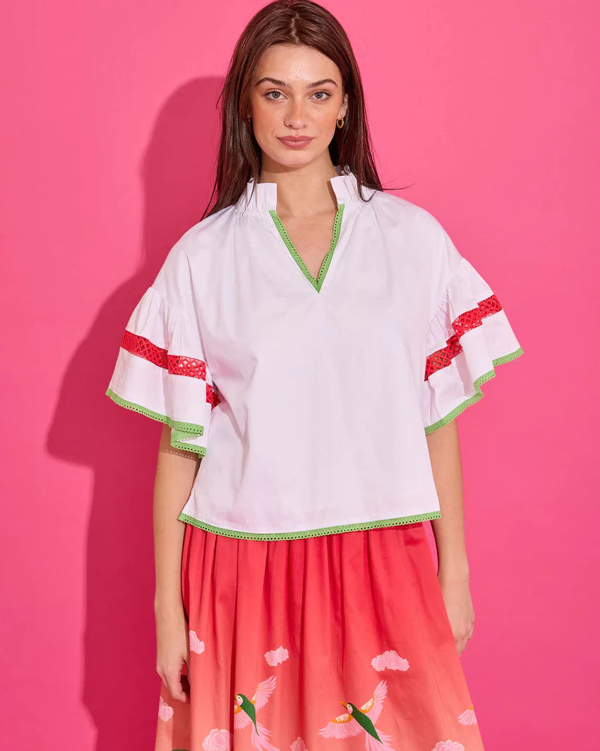 Alden Adair/ June Top/ Bright White/ FINAL SALE