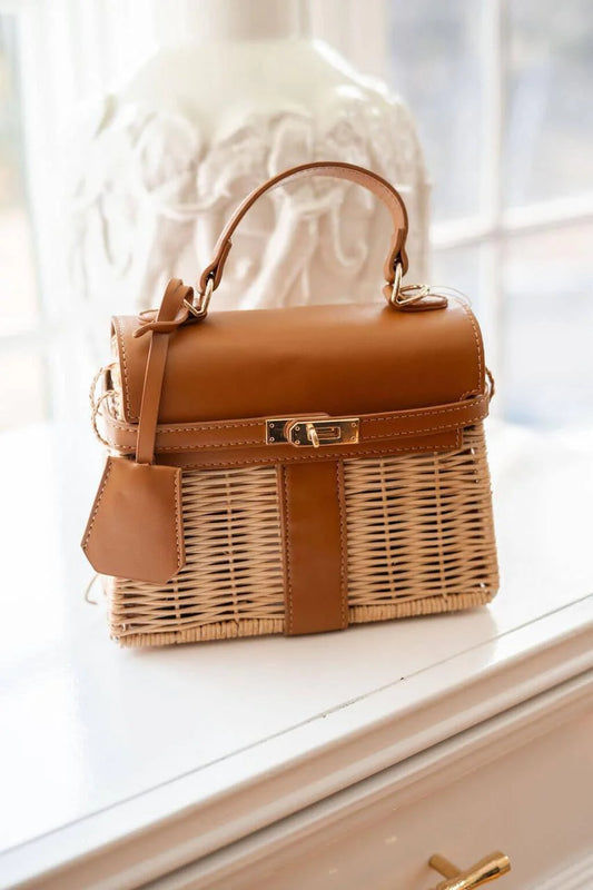 Lisi Lerch/ The Celine Wicker Handbag/ Camel