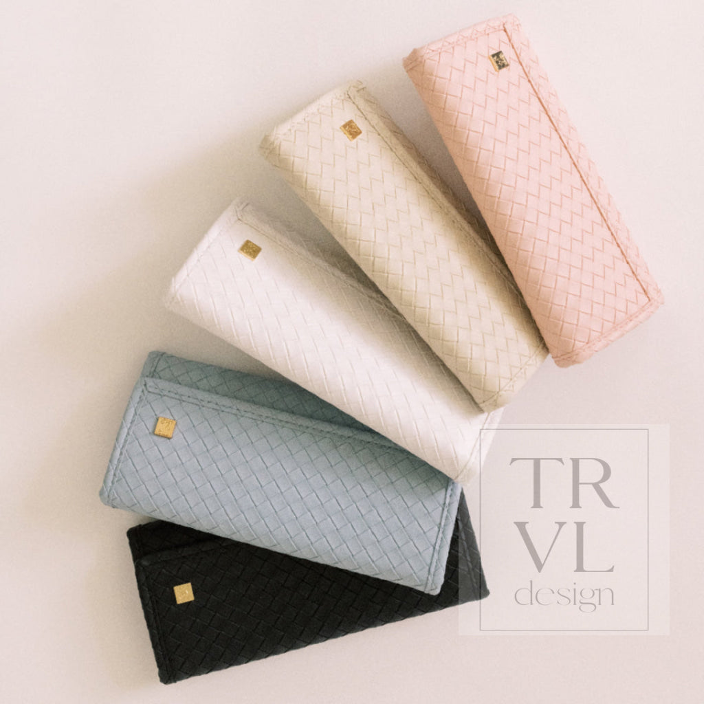LUXE JEWELRY WALLET - WOVEN SAND - Jewelry Holders