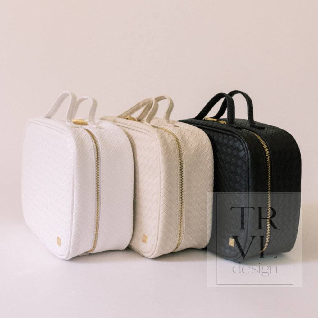 LUXE TRVL2 Cosmetic Toiletry Case - WOVEN SAND - Cosmetic & Toiletry Bags