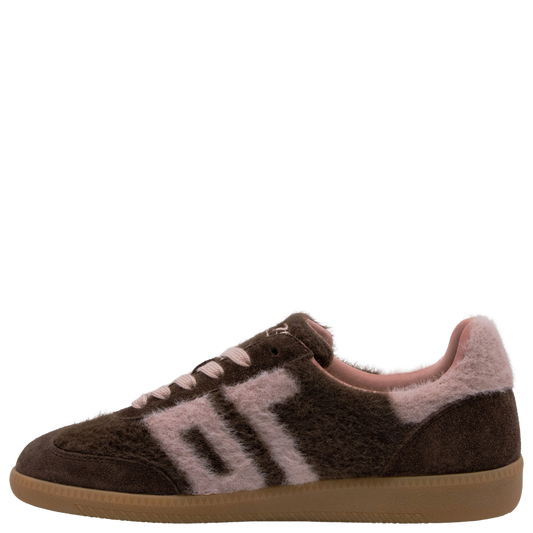 MOHAIR in COFFEE PINK, left view