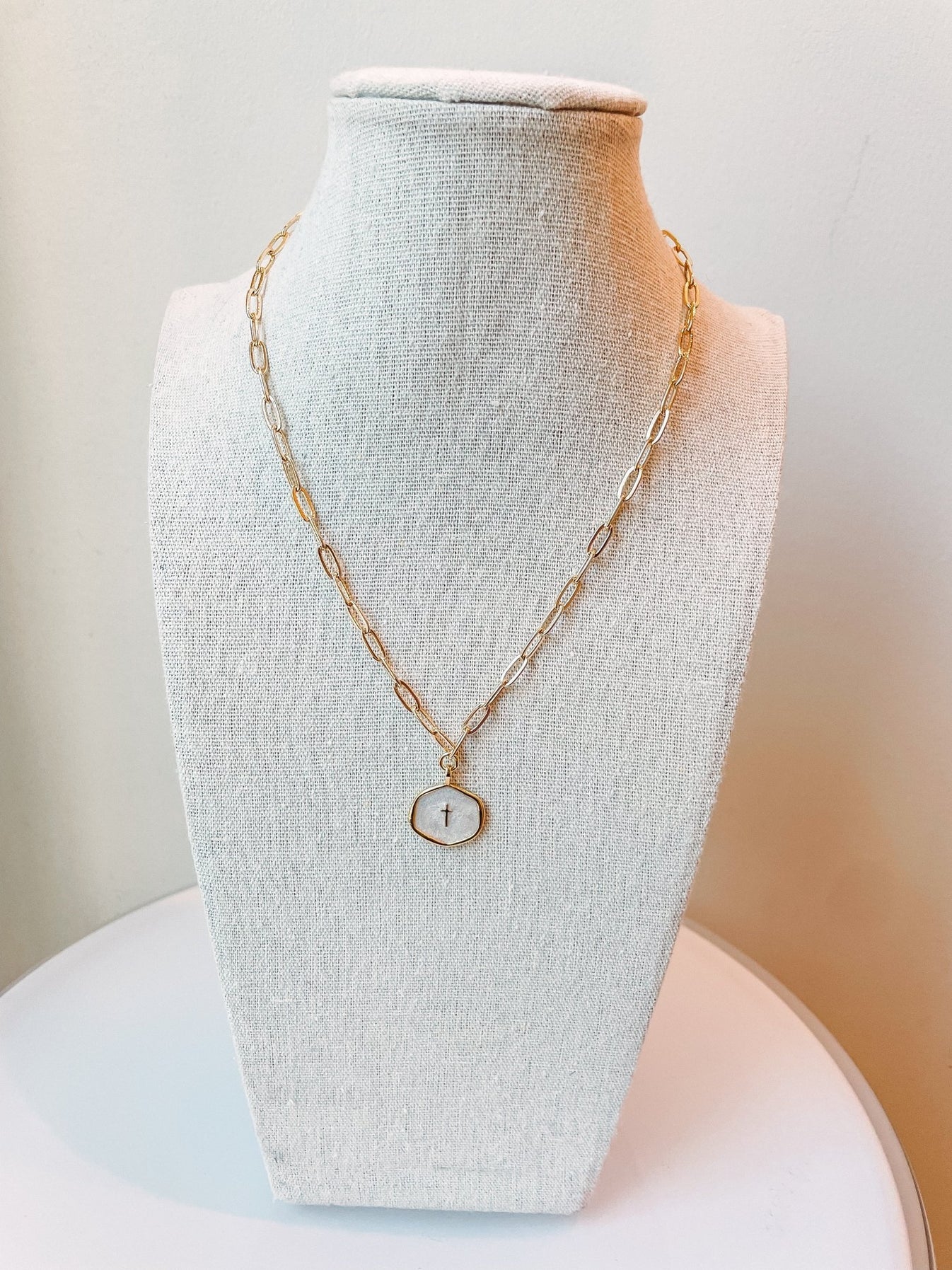 The Pearl Cross Necklace