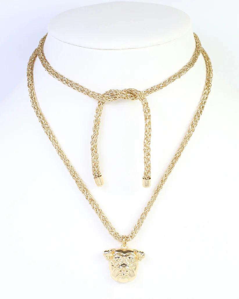 The Corie Cord Necklace/ Dog