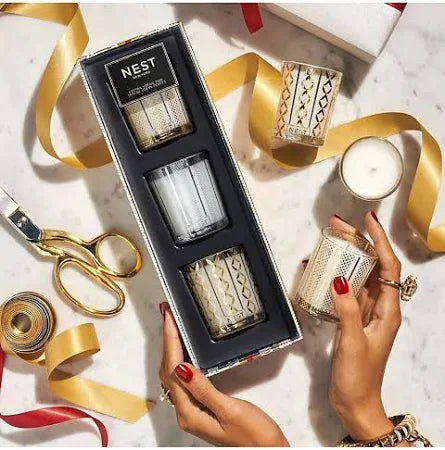 Nest/ Festive Votive Candle Trio Set