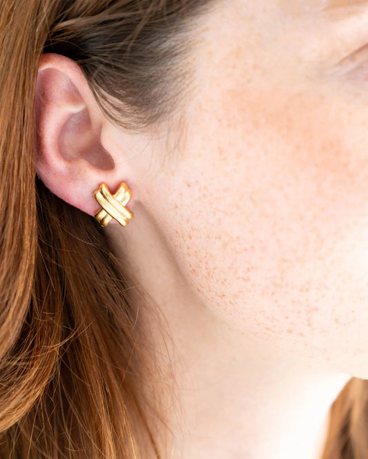 Susan Shaw/ Small Texas X's Earrings