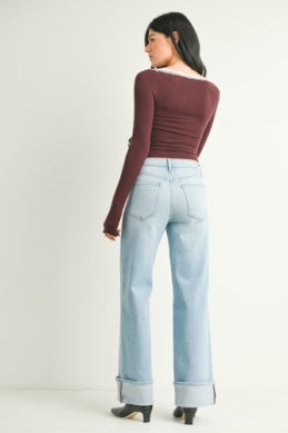JBD/ Cuffed Palazzo