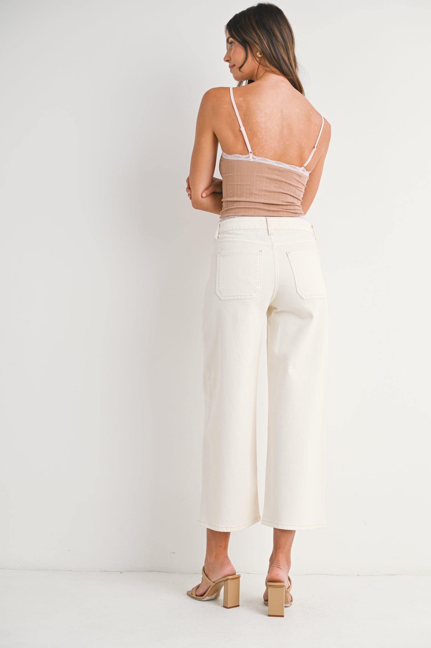 Just Black/ HR Cropped Wide Leg