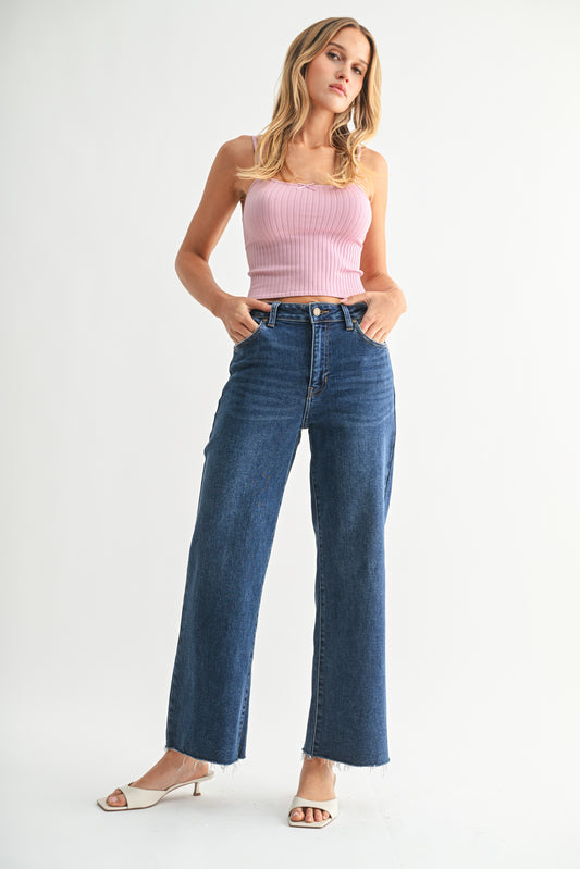 JBD/ The Slim Wide Leg/ Dark Denim