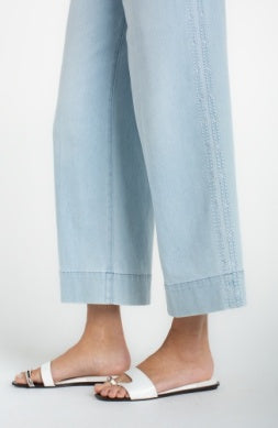 Liverpool/ The Stride Crop Wide Leg w/ Embroidery