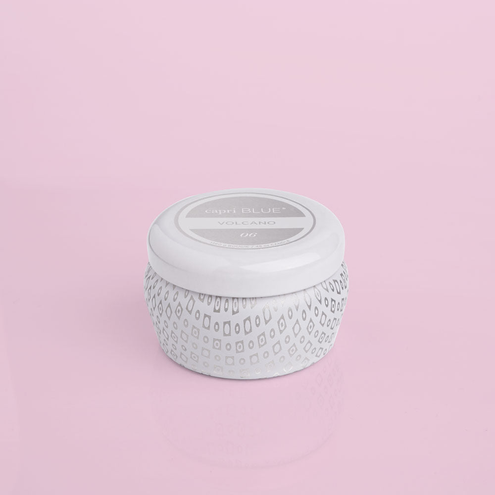 Capri Blue/ White Printed Travel Tin