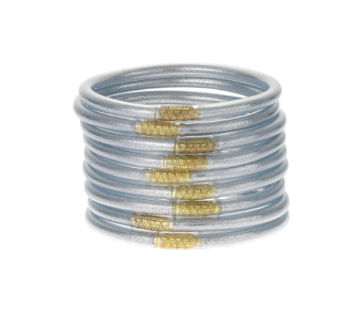 BuDhaGirl/Silver Bangles set of 9
