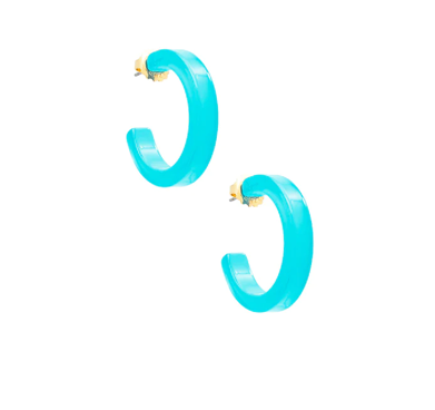 Small Resin Open Hoop Earring