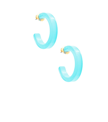 Small Resin Open Hoop Earring