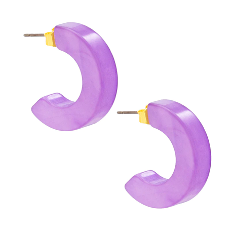 Lucite Neon Chunky Hoop Earring