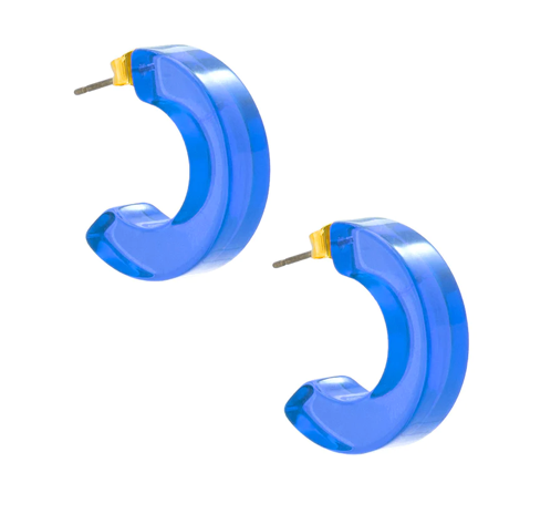 Lucite Neon Chunky Hoop Earring
