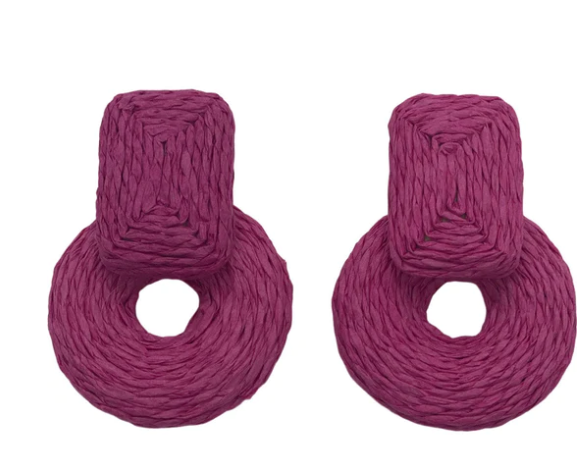 Raffia Stud Earring