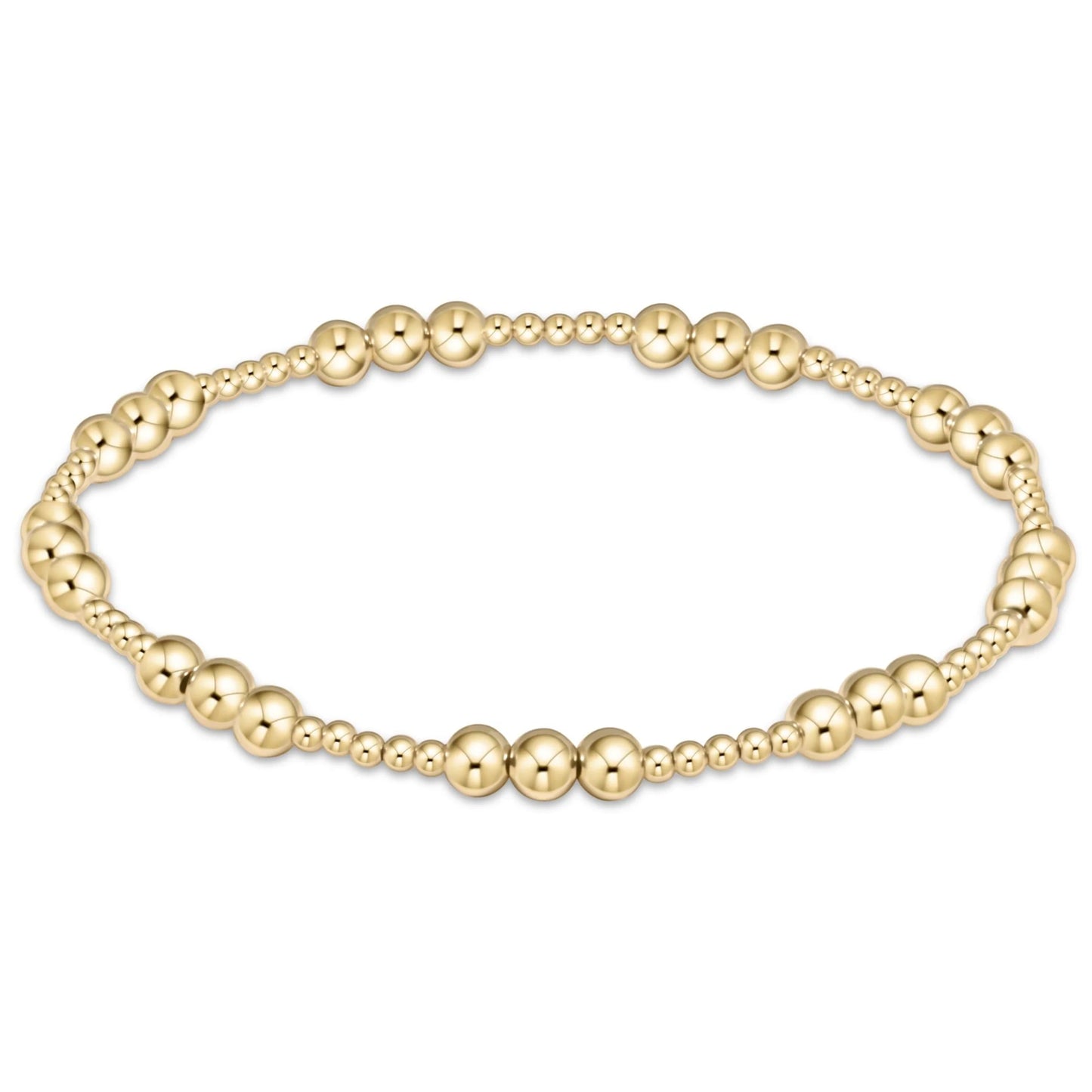 ENewton/ Classic Joy Pattern 4MM Bead Bracelet-Gold