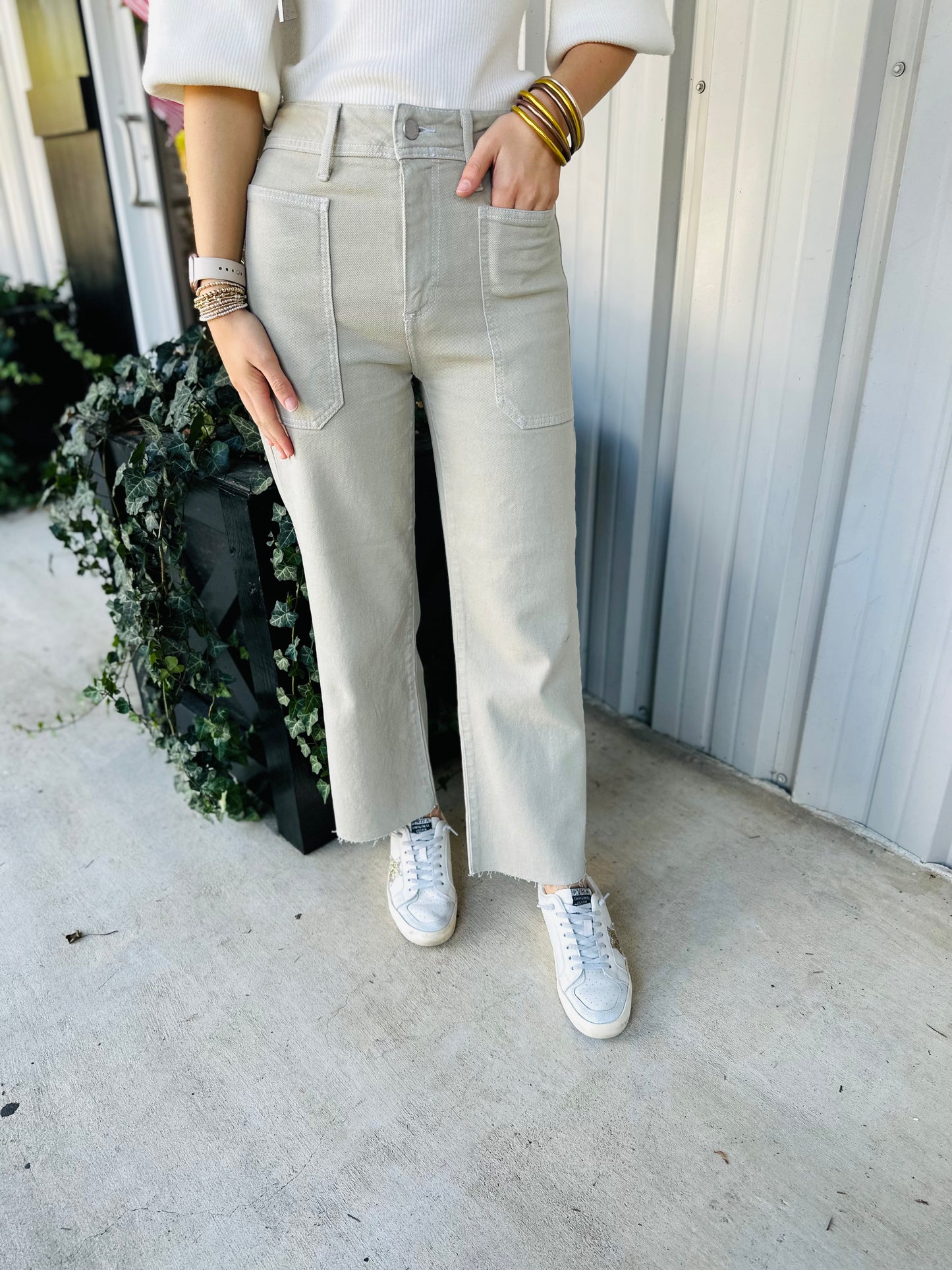 JUST BLACK DENIM HR Utility Wide Leg