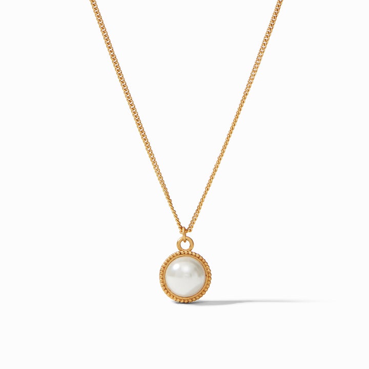 Julie Vos/ Fleur-de-Lis Solitaire Necklace/ Pearl