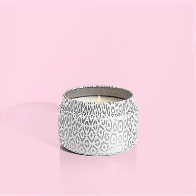 Capri Blue/ White Printed Travel Tin