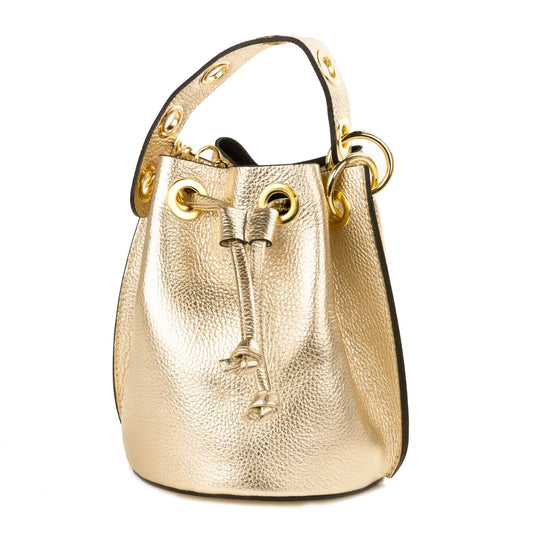 The Baxter Small Bucket Bag/ Gold