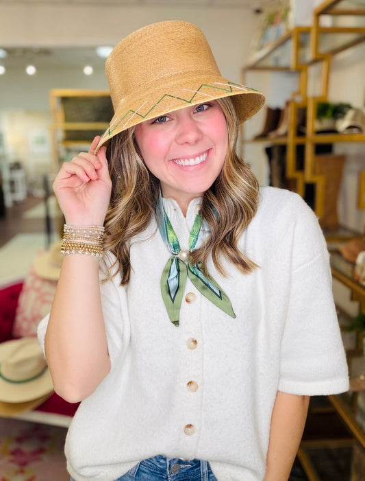 TT/ Natural Palm Bucket Hat- Partee Jacket