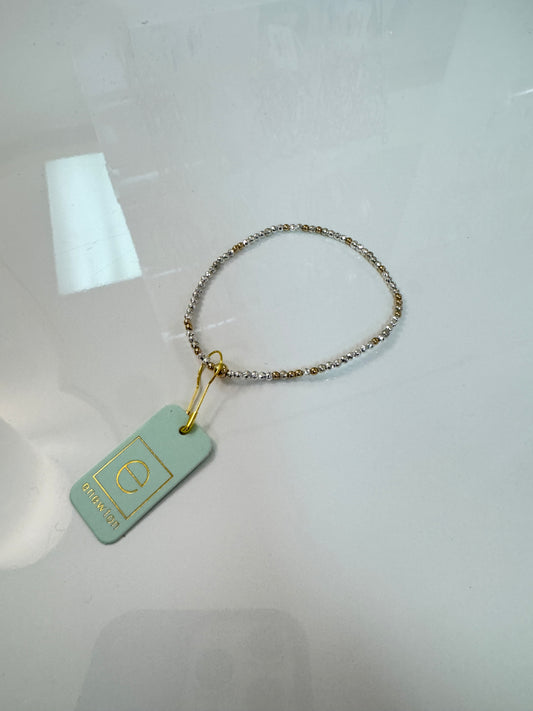 ENewton/ Hope Unwritten Bright Silver Faceted Hematite 2mm Bead Bracelet