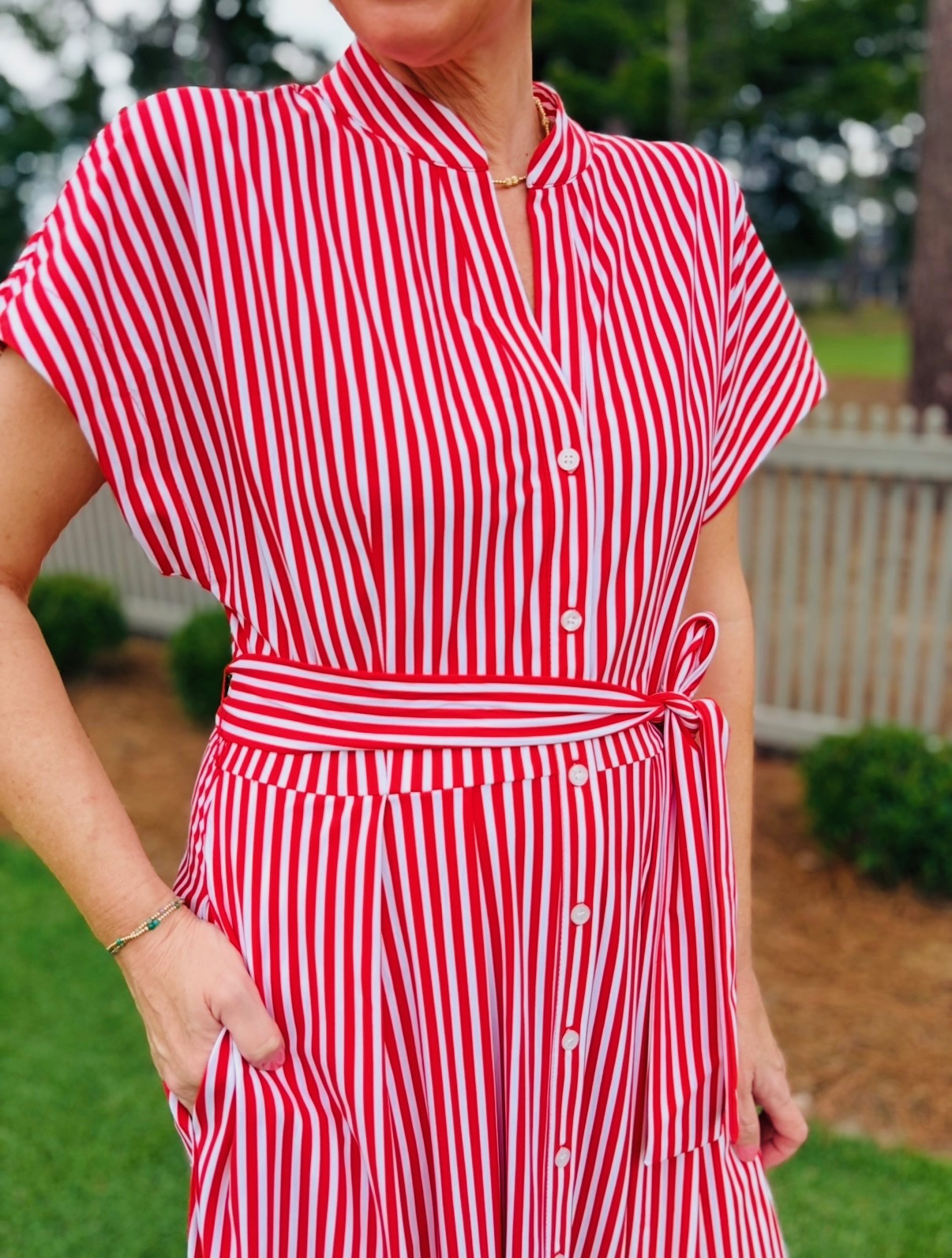 Jude Connally/ The Matilda Dress/ Striped Red
