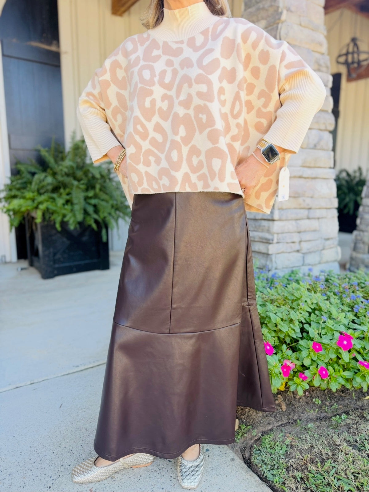 The Lile Leather Skirt
