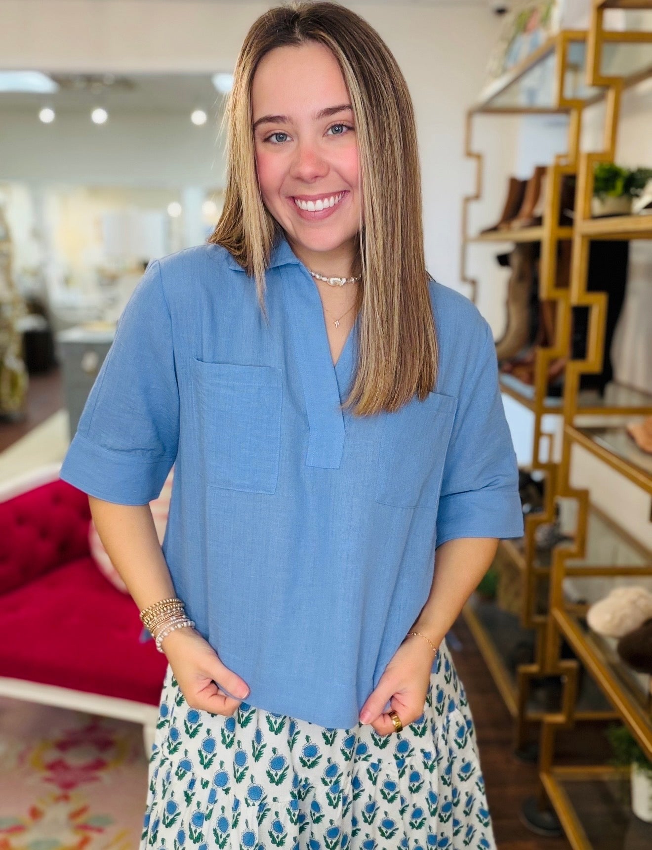 Joy + Joy/ The Paula Pocket Shirt / FINAL SALE