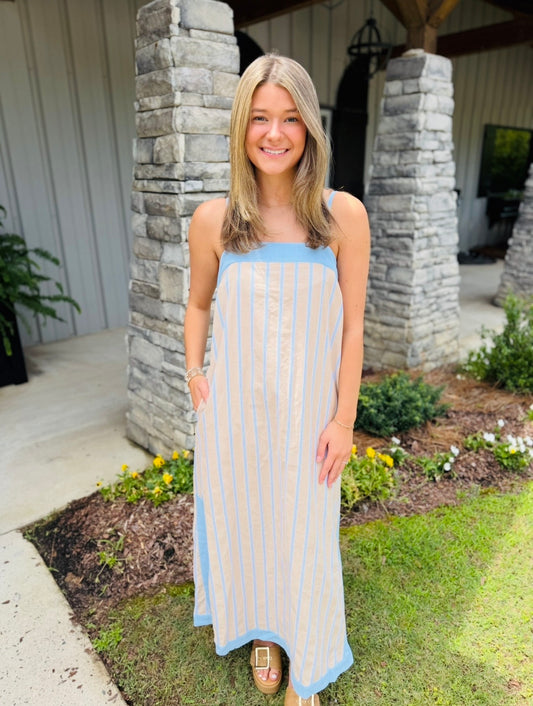 The Coastal Stripe Midi
