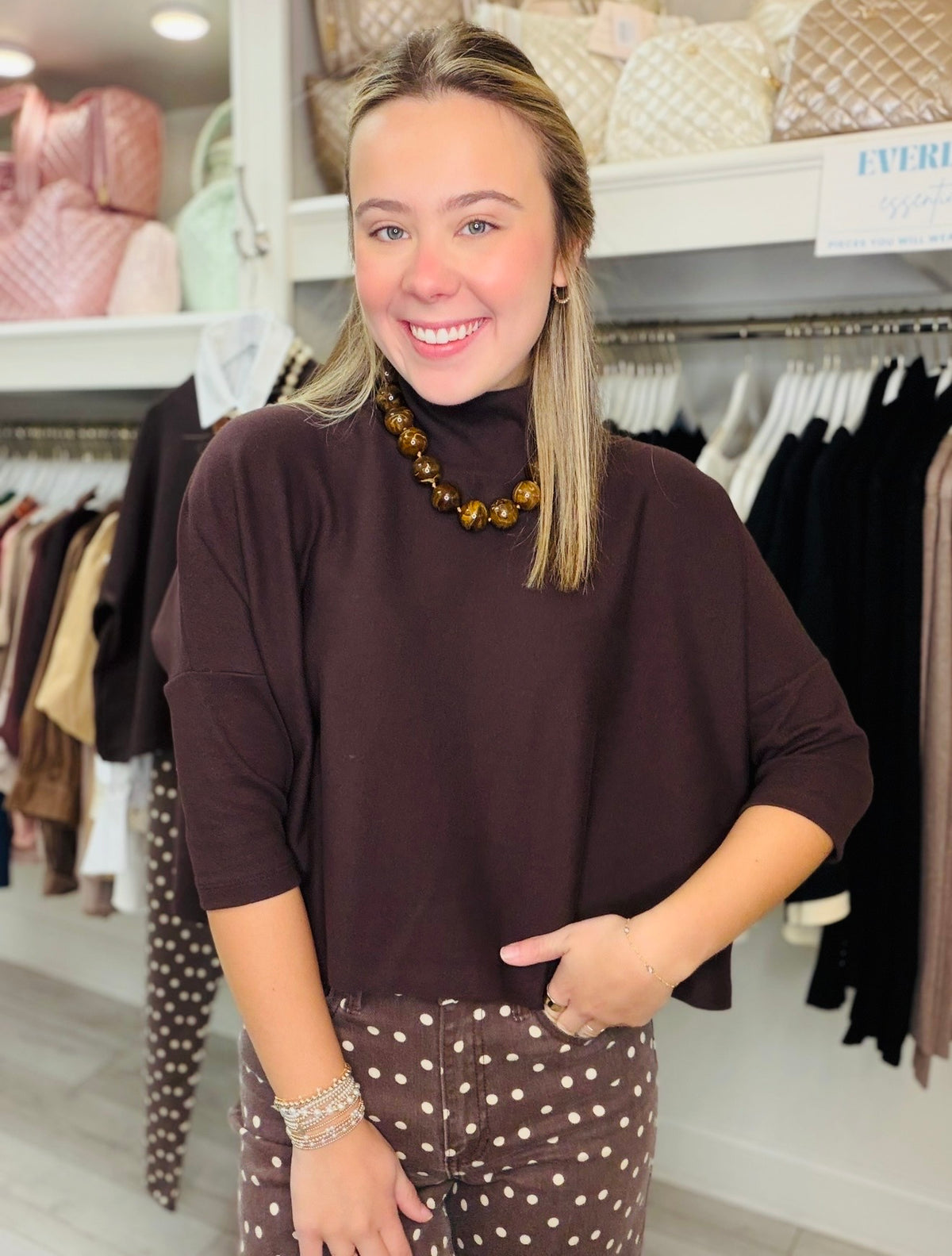 The Kaira Crop Mock Neck