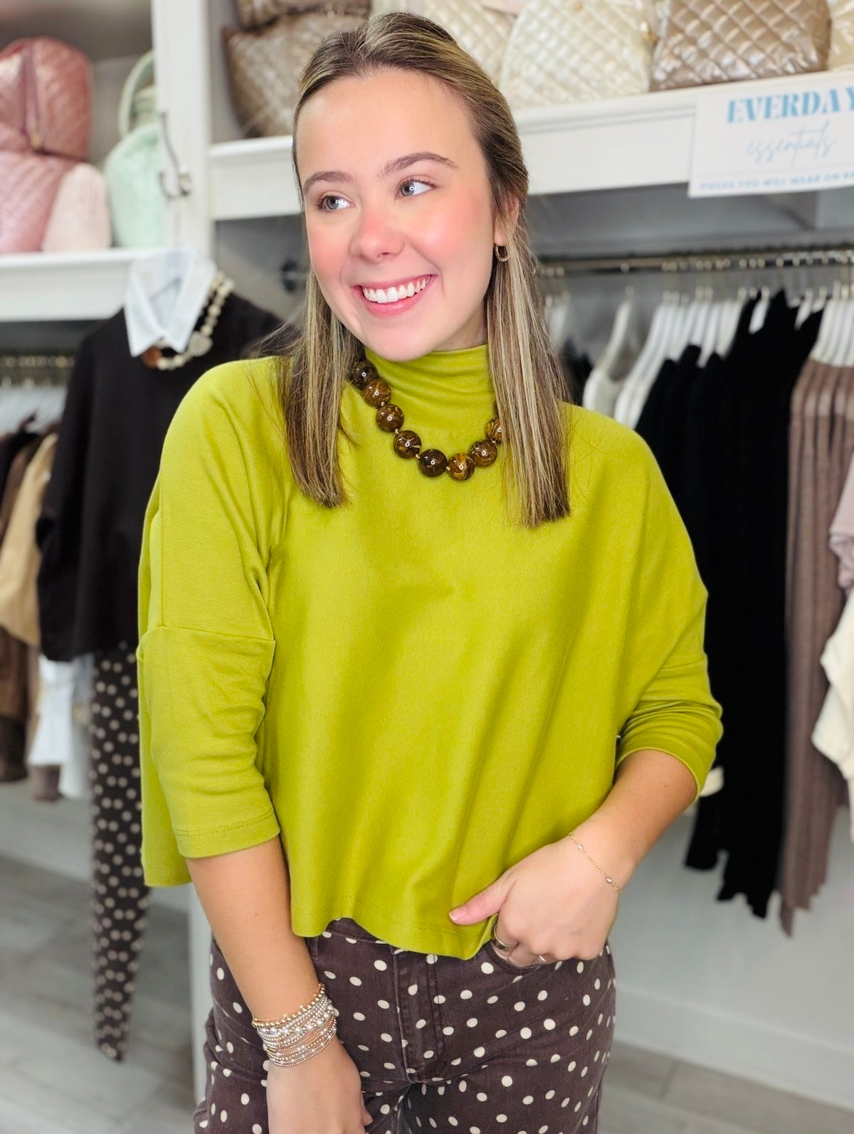 The Kaira Crop Mock Neck