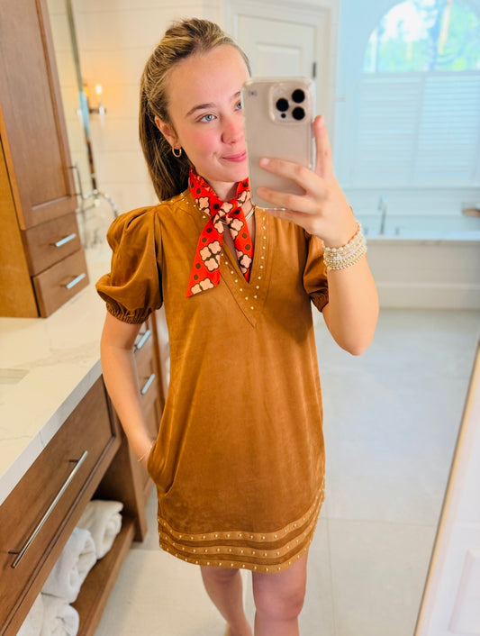 Emily McCarthy/ Hampton Mini Dress/ Brown Sugar