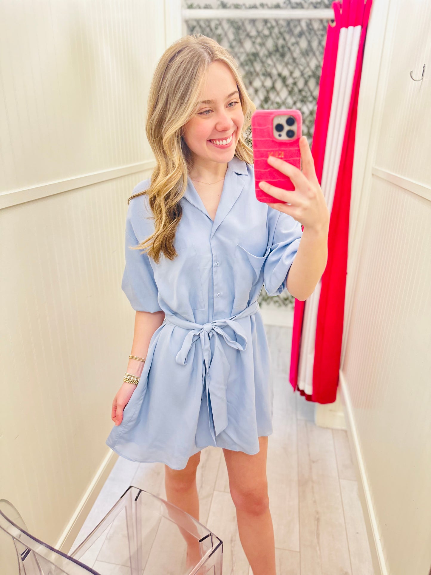 The Belle Blouson Shirt Dress