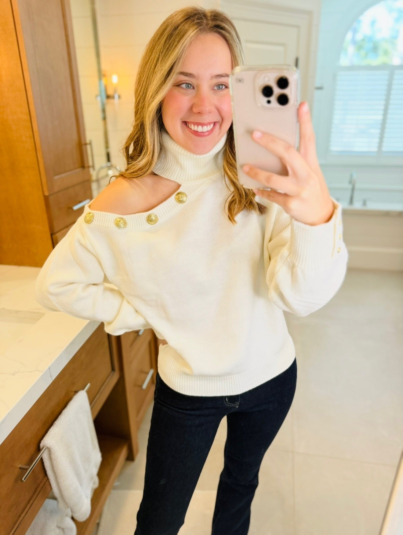 The Oliver Open Shoulder Sweater