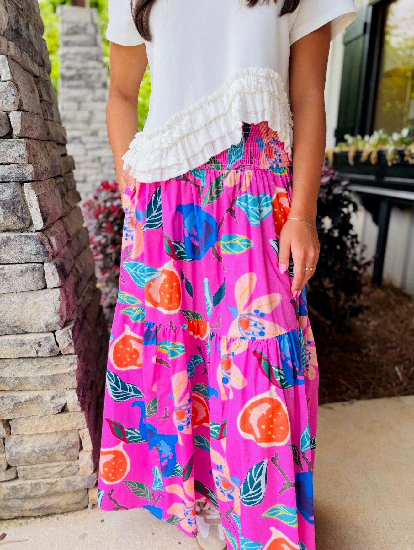 The Aerin Maxi Skirt/ Bloom Allure