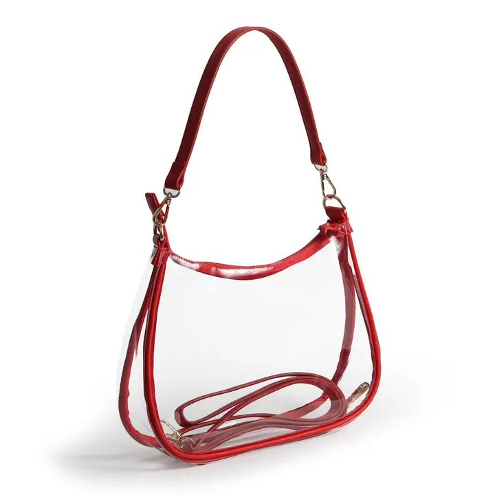 The Sara Large Clear Purse w/ Scarf-Georgia Bulldogs