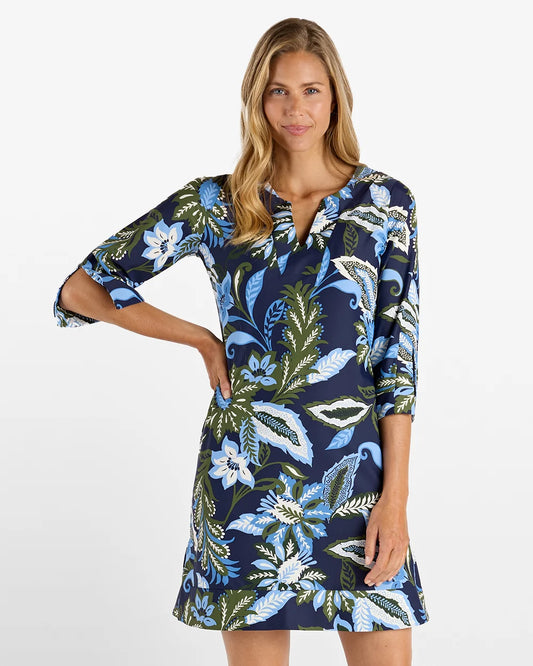 Jude Connally/ The Megan Dress/ Falling Floral Navy